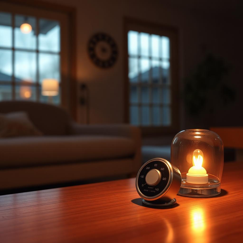 Smart thermostat in a dim South Texas living room with rising energy costs